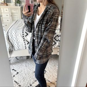 Quicksilver hooded flannel